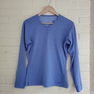 Patagonia Capilene Top Women's Medium Blue Henley